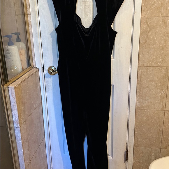 Old Navy Velour Jumpsuit Black Plus Size XXL - Picture 2 of 2